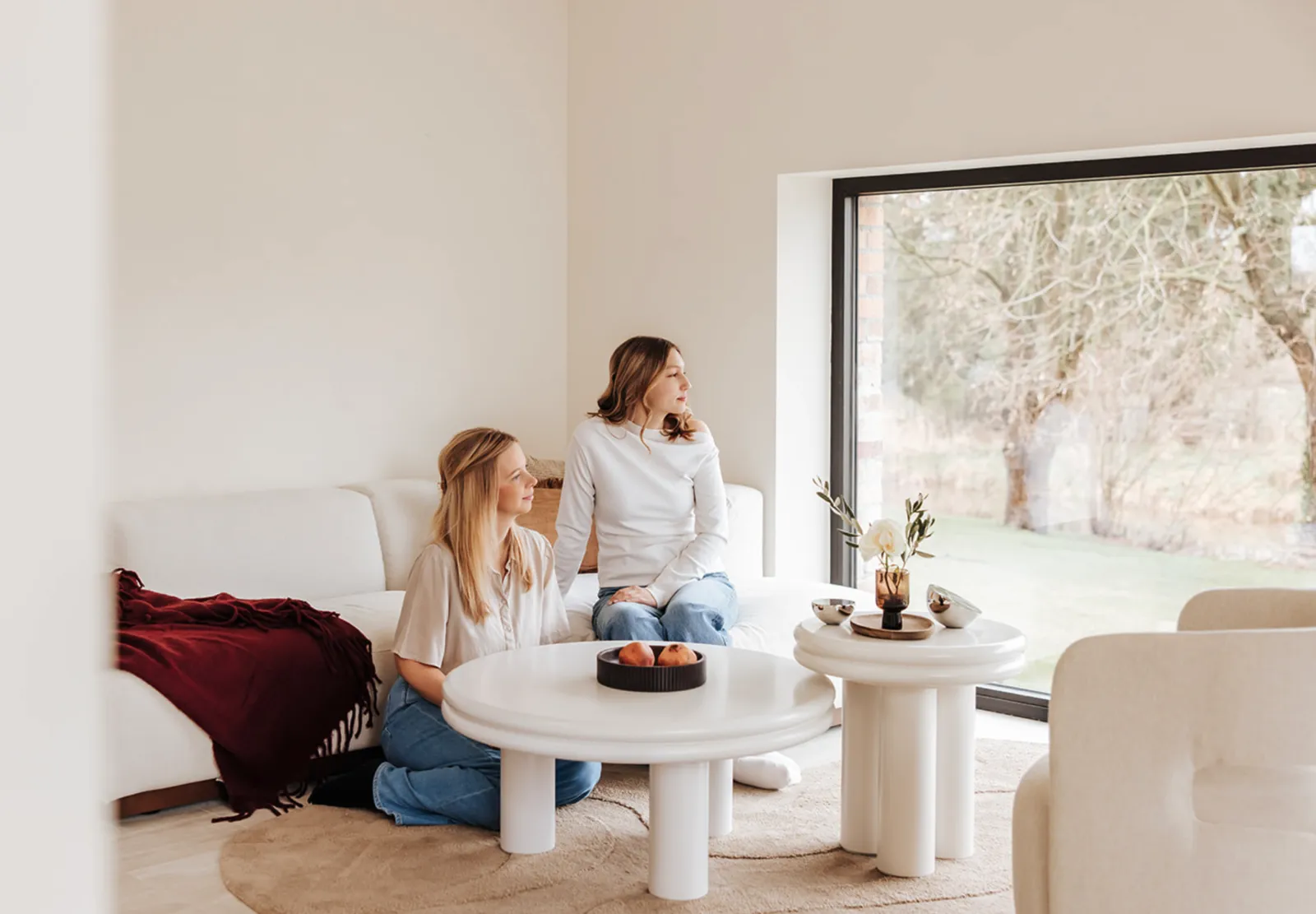 Freya in gesprek met een klant
