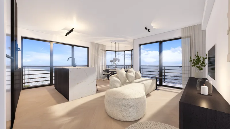Visualisatie Appartement aan zee
