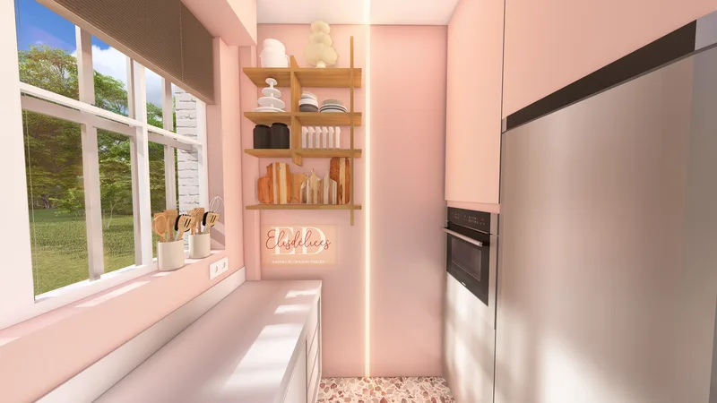 Visualisatie Elisdelices keuken Wijnegem