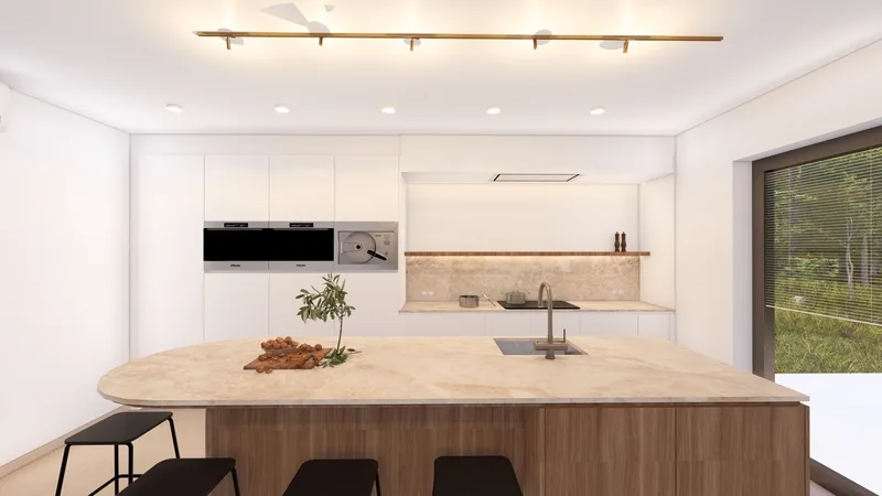 Visualisatie Keuken en leefruimte Aarschot