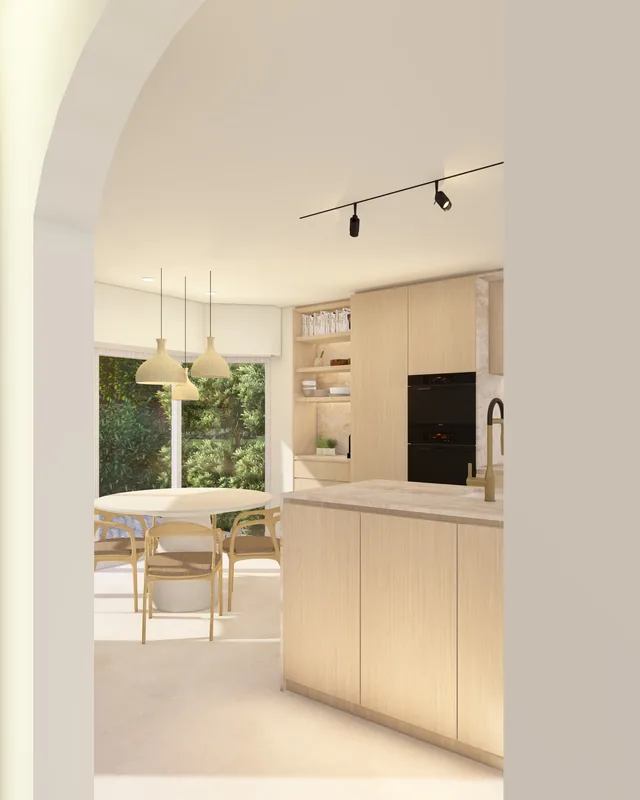 Visualisatie Keuken met berging Turnhout
