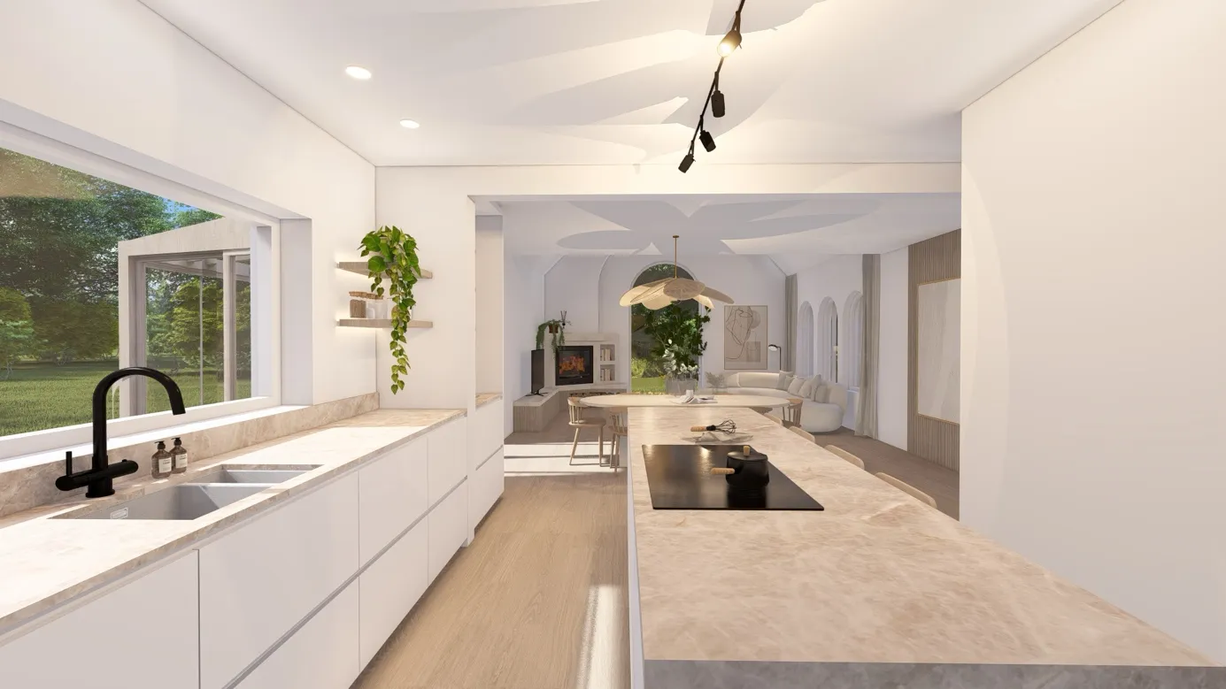 Renovatie van keuken en living voor Pascale